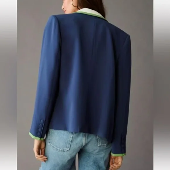 Anthropologie Maeve Colorblock Blazer Jacket - Picture 3 of 14